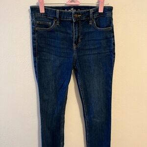 Hollister Mid Rise Super Skinny Jeans Women's 3S W26 L28 Dark Blue Jeggings